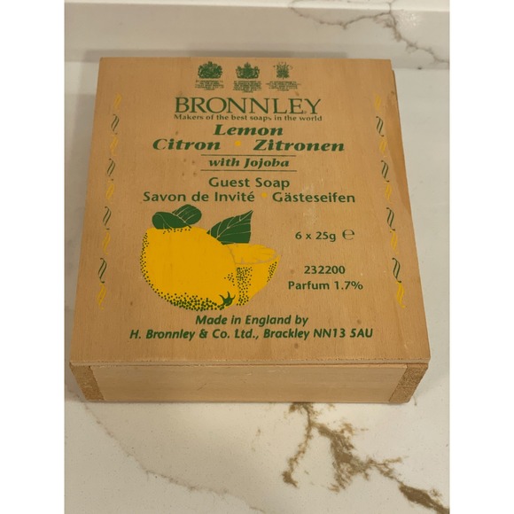 Bronnley Other - Vintage Bronnley Lemon Jojoba Guest Soap Mini 25 g Scented Set of 6 Crate READ